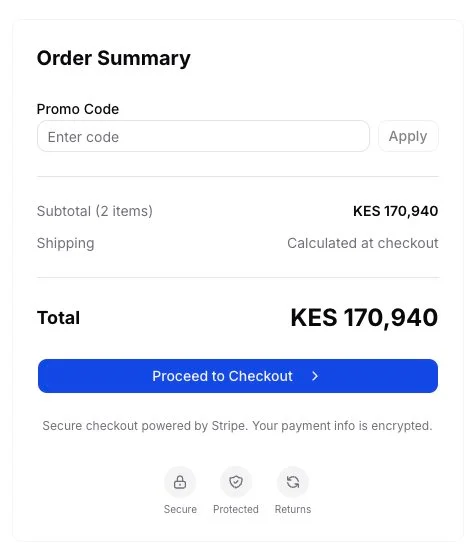 Cart summary component
